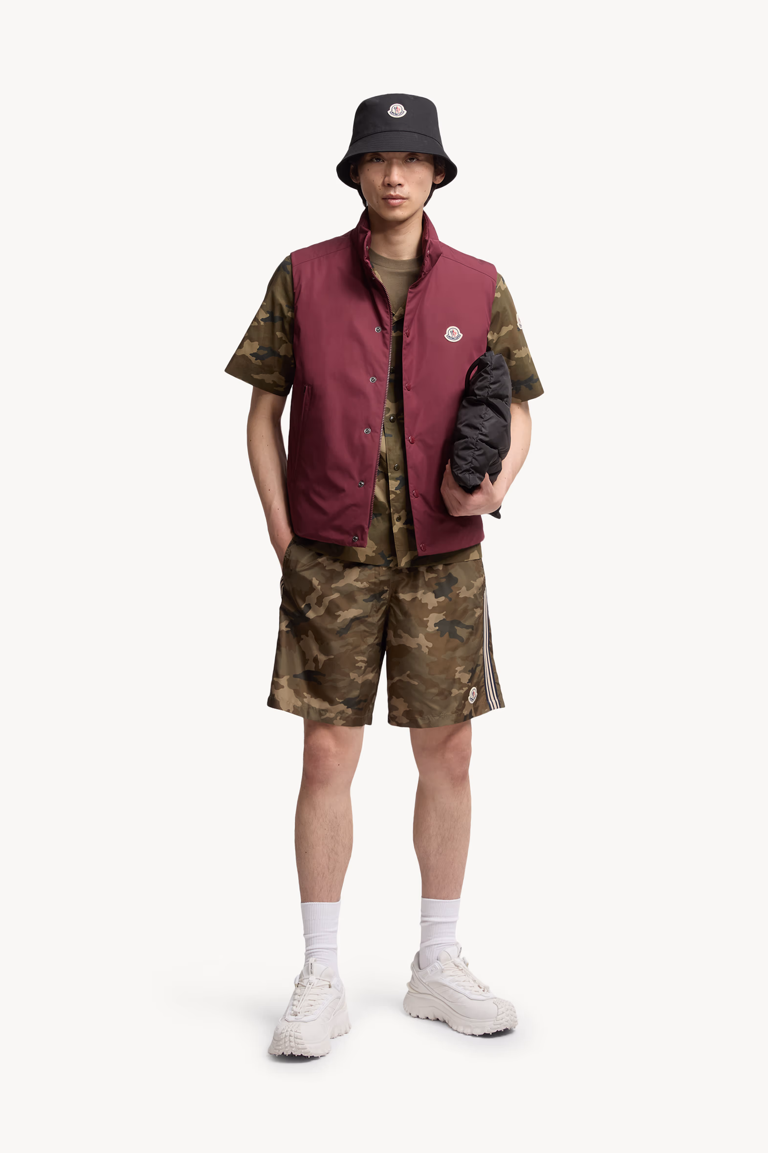 Printed Swim Shorts Men Green & Brown Moncler 2